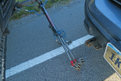 Our bent tow bar from the scene