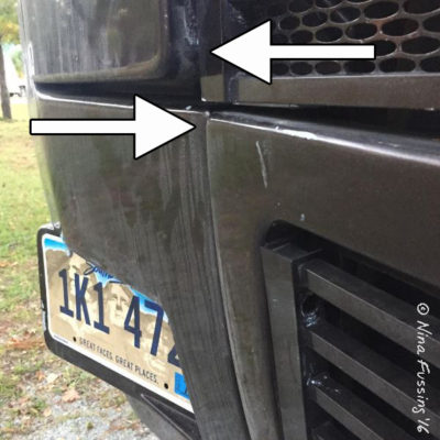 Our RV damage. Looks like surface stuff to us, but we'll get it checked