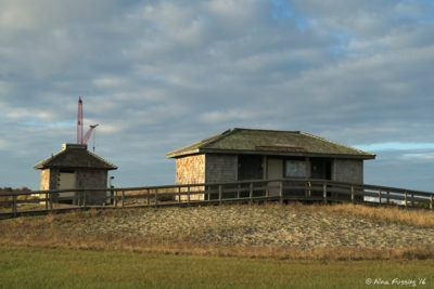 View of showers (left) and facilities (right)