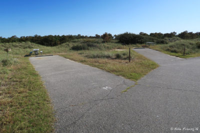 View further down F loop. Site F6 on left with F4 behind it.