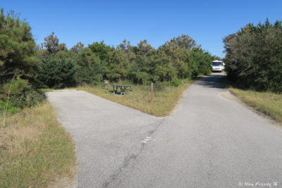 View towards far end of P Loop. Site P44 on left. RV in site P42 in back.