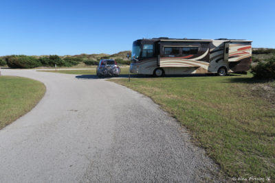 View towards beginning of campground. We're in site A3