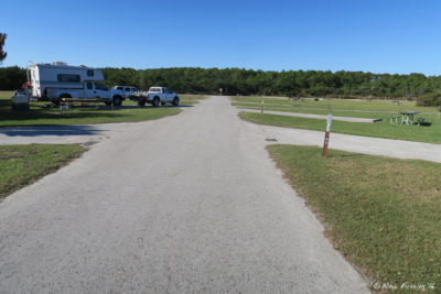 View down A loop. Site A9 on right with A11 behind it.