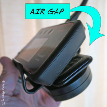 We usually tilt our MiFi in the Cradle to get an air gap