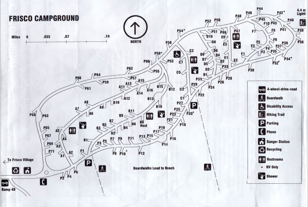 Frisco campground map. Click for larger size.