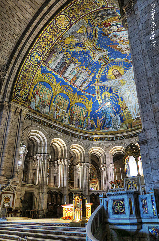 Mosaics in the interior of the Sacré-Cœur – Wheeling It: Tales From a ...