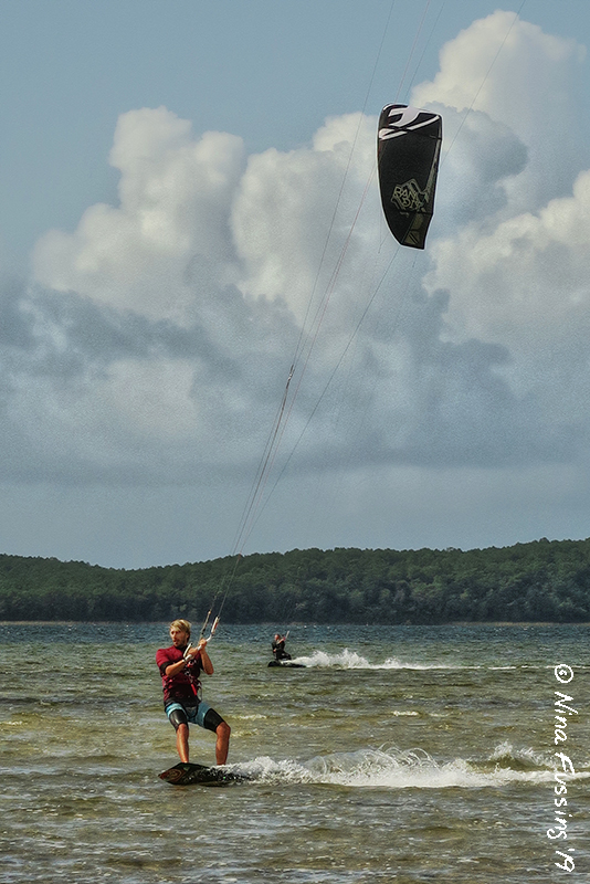 this is a very popular kite-surfing spot
